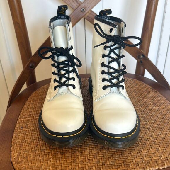 Dr. Martens 1460 white leather combat boots size 6 - Picture 6 of 14